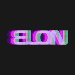 ELON Retro Glitch Trippy T-Shirt