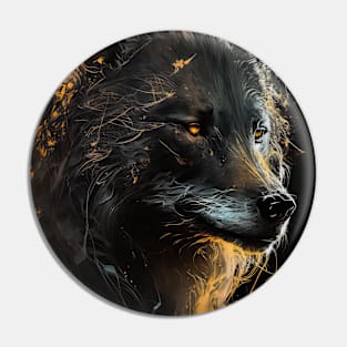 Wolf Portrait Animal Nature Wildlife Dark Painting Wild Spirit Pin