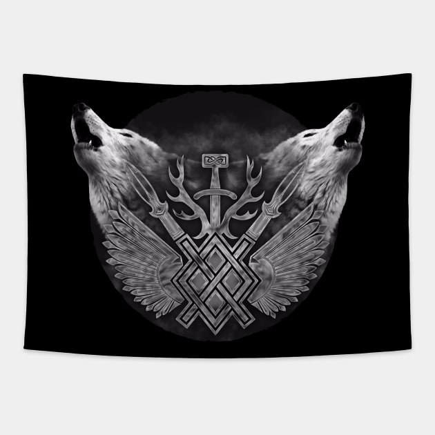 Gungnir - Spear of Odin Tapestry by Nartissima