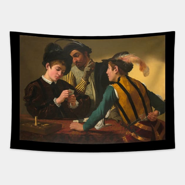 The Cardsharps by Caravaggio Tapestry by Woodpile