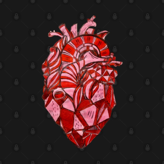 3d heart by Grimspencilart