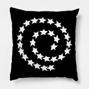 White Star Spiral Pillow