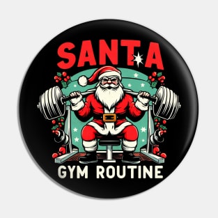 Santa Gym Routine Pin