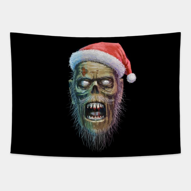 zombie santa Tapestry by Yerlanio