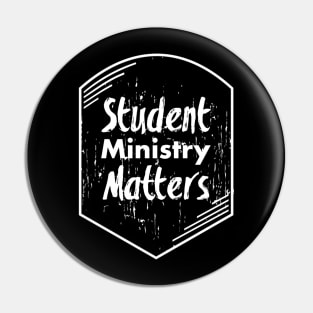 Student Ministry Matters White Logo Pin