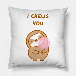 I Choose You Bubble Gum Sloth Pillow