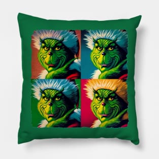 Green Pop Groove: Grinch's Stylish Side - Christmas Pop Pillow