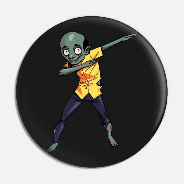 Dabbing Zombie Halloween - Dab Funny Zombies graphic Pin by theodoros20