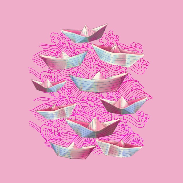 Pink Waves and Paper Boats by Lyara Costa