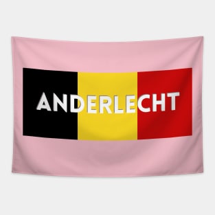 Anderlecht City in Belgian Flag Tapestry