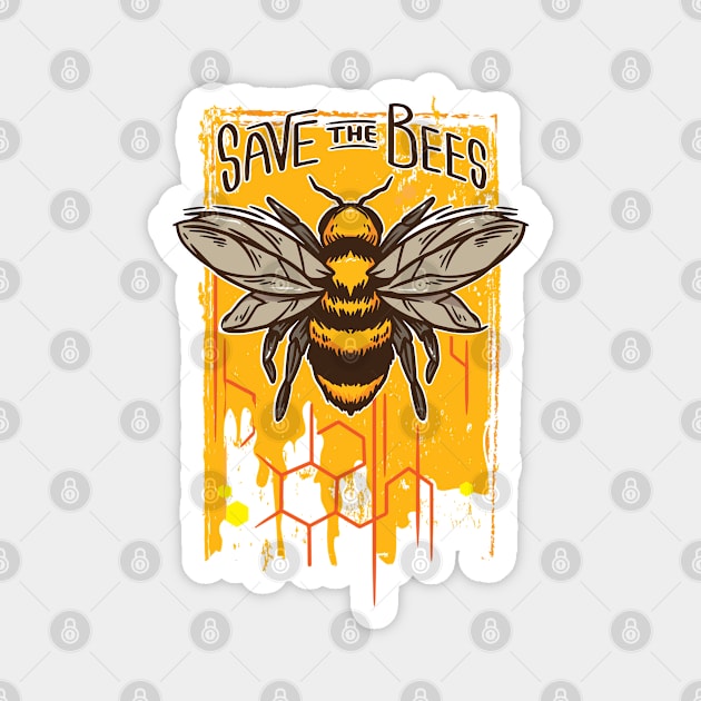 Lets-Save-The-Bees Magnet by gdimido