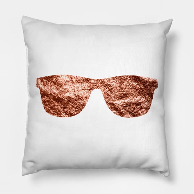 Sunglasses - rose gold foil Pillow by RoseAesthetic