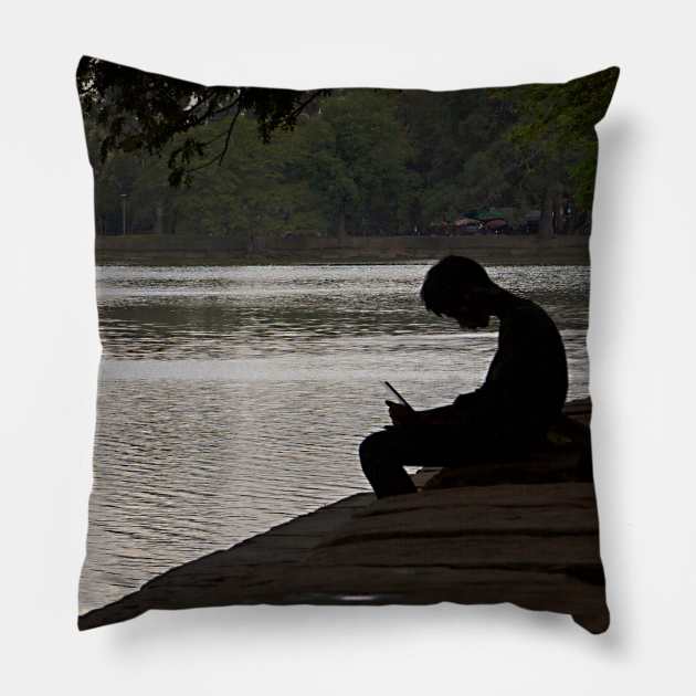 Boy in Silhouette Pillow by Memories4you