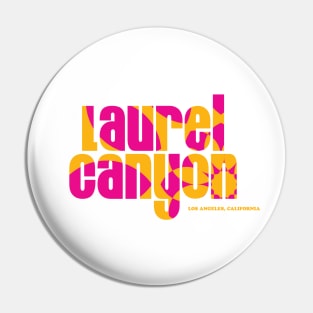 Laurel Canyon psychedelic flower logo - pink Pin