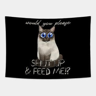 Hungry cat Tapestry