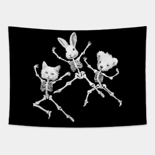 Dancing skeleton cuties Tapestry