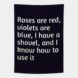 Roses and red funny joke Tapestry