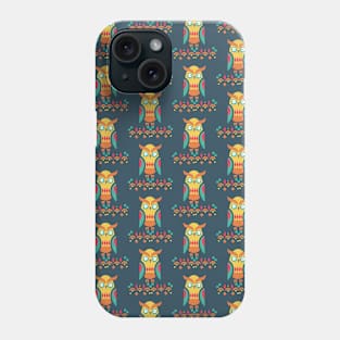 Vintage Wise Owl Pattern Phone Case