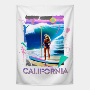CALIFORNIA BEACJ 80S RETRO STYLE Tapestry