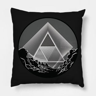Geometric Skyline Midnight Pillow
