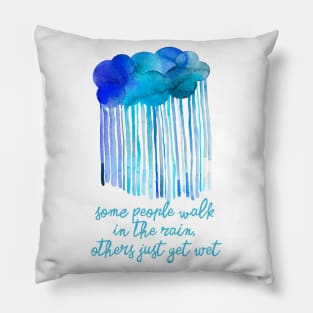 Walk in the rain Cloud Pillow