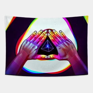 Psychedelic Energy Hands 5 (GIF) Tapestry