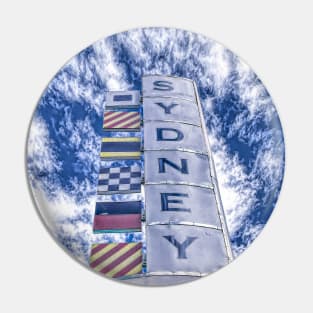 Sydney and Nautical Flags Pin