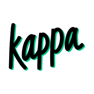 Greek Alphabet: kappa (black-green) T-Shirt