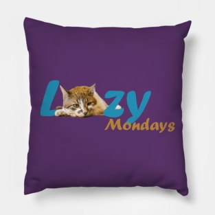 Lazy Cat Mondays Pillow