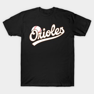  Majestic Baltimore Orioles Orange Wordmark T-Shirt