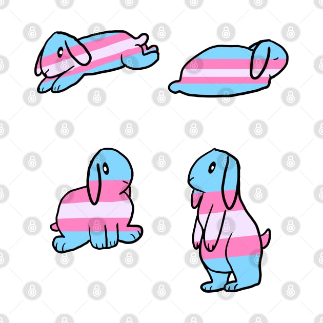 Fun Bun: Trans Pride Lop by tuesdaysart