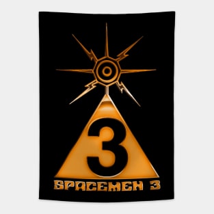 Spacemen 3 \/\/\/\ Gold Retro Fan Design Tapestry