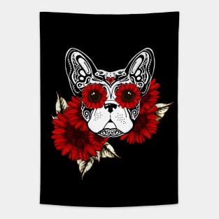 French bulldog, sugar skull, halloween, cool, sugar skull french bulldog Tapestry