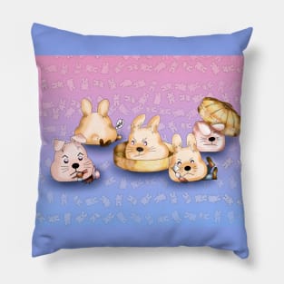 Revenge of the dim sum bunny buns Pillow