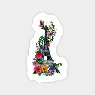 Floral Eiffel Tower Magnet