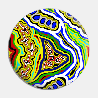 Aboriginal Art - Emu Dreaming Pin