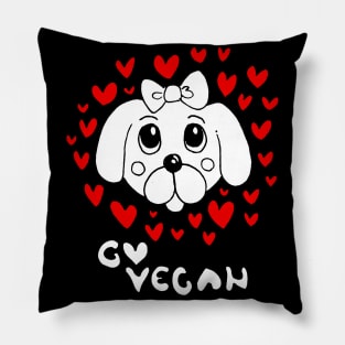 go vegan Pillow