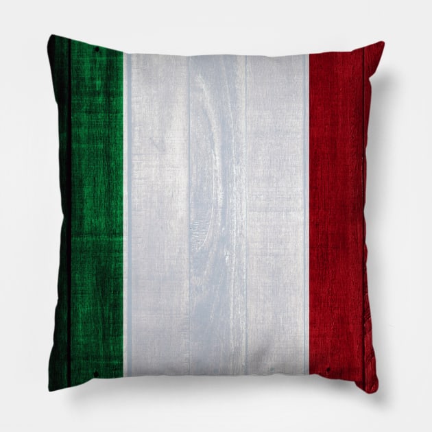 Flag of Italy - Wood Pillow by DrPen