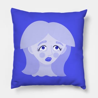 Blue Girl Pillow