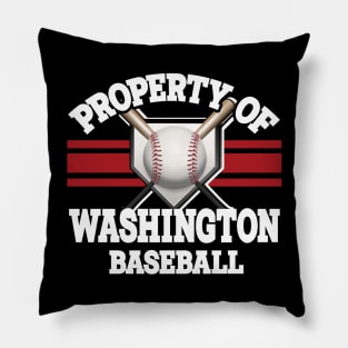 Proud Name Washington Graphic Property Vintage Baseball Pillow