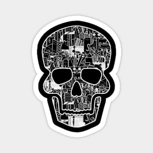 Skull Art Supply Magnet