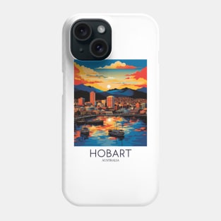 A Pop Art Travel Print of Hobart - Australia Phone Case