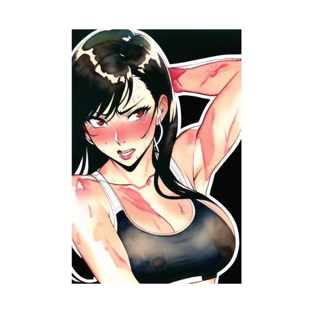 Tifa needs a shower by mindworldz