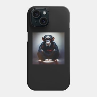 Grumpy Young Chimpanzee Art Phone Case