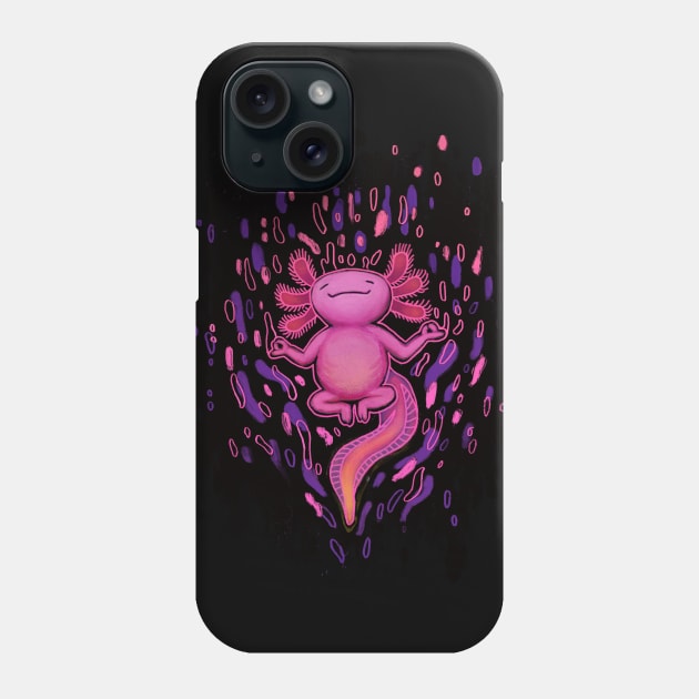 Relaxxie the Axolotl Phone Case by jasoncastillo