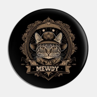 Cat Cowboy Whiskered Rodeo Pin