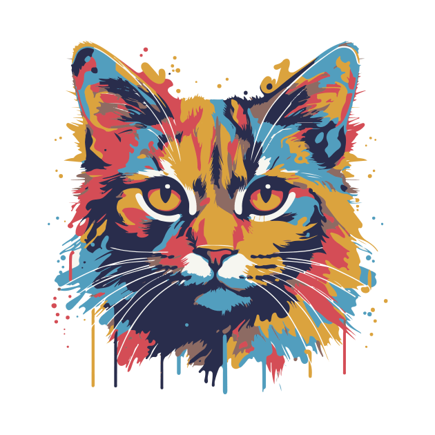 Cute cat pop art by Hoperative