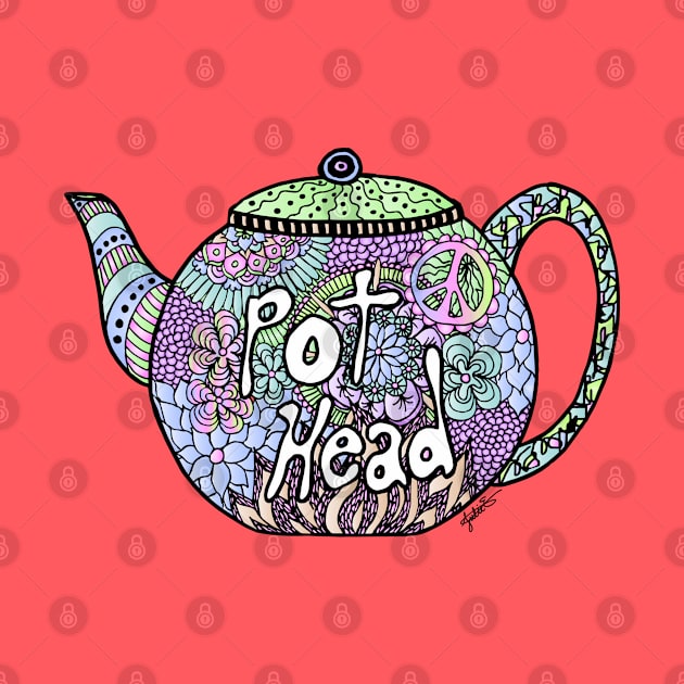 Pot Head Tea Pot by julieerindesigns