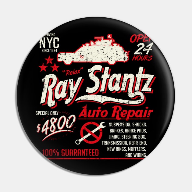 Ray Stantz Auto Repair Pin by FiendishlyCruelArt