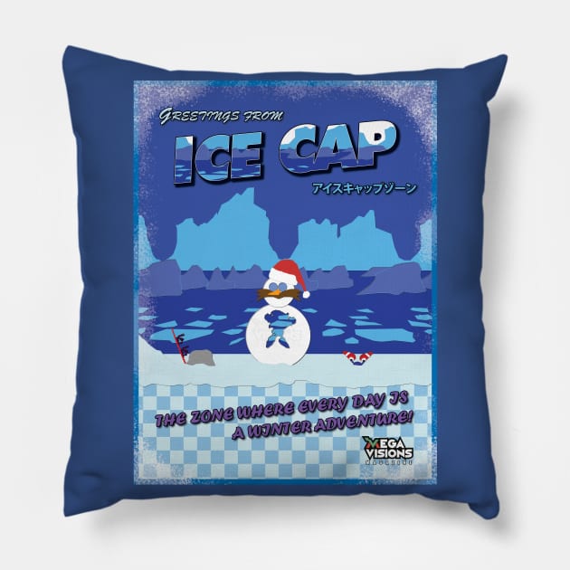 Greetings from Ice Cap Pillow by megavisions